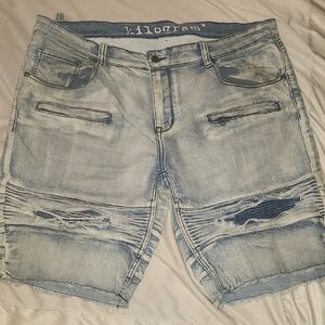 Mens Size 42 Kilogram Distressed Denim Shorts